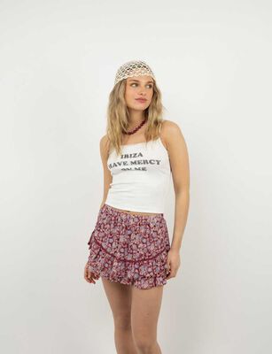 Imagen 1 del producto Polera Con Estampado Sin Mangas Mujer Icono Blanco