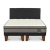 Cama Europea Base Dividida Belsogno 2 Plazas Signature + Respaldo Black