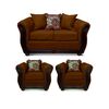 Juego de Living Elegant Detail Girona Sofá 2 Cuerpos + Dos sillones 1 Cuerpo Café