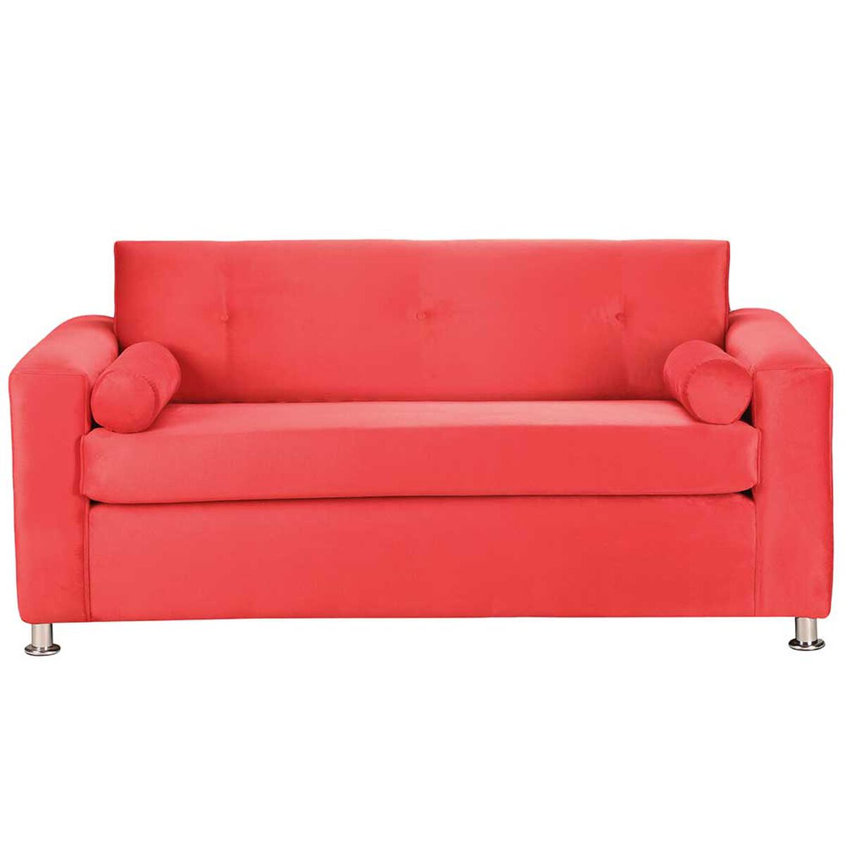 Sof&aacute; Bodevir Vivo Felpa 12 3 Cuerpos Rojo