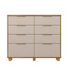 C&oacute;moda Vekkahome Dubai 8 Cajones Beige