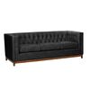 Sof&aacute; Latam Home Cuero Colorado Roma 3 Cuerpos Negro