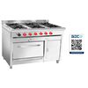 Cocina Industrial a Gas 6 Platos Gas Licuado + Calienta Platos