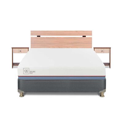 Cama Americana CIC 2 Plazas Excellence Plus + Respaldo + 2 Veladores