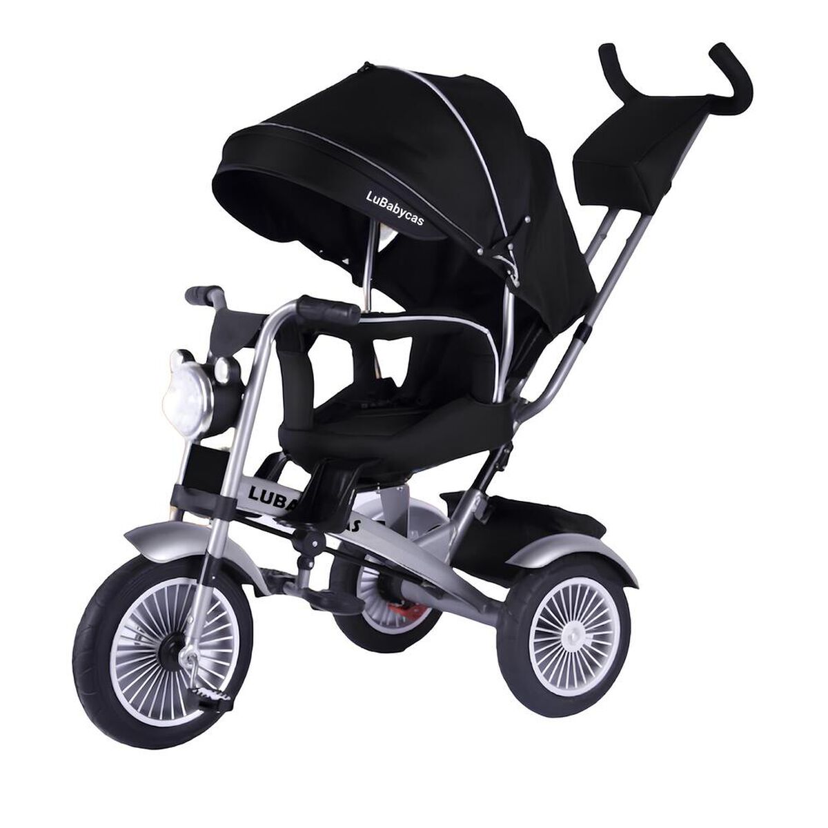 Triciclo Multifuncional 360° con Luces Lubabycas Negro