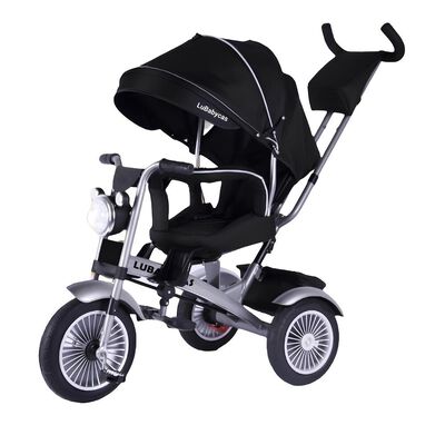 Imagen 1 del producto Triciclo Multifuncional 360° con Luces Lubabycas Negro