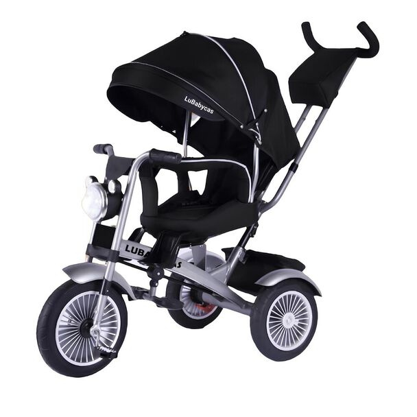 Triciclo Multifuncional 360° con Luces Lubabycas Negro