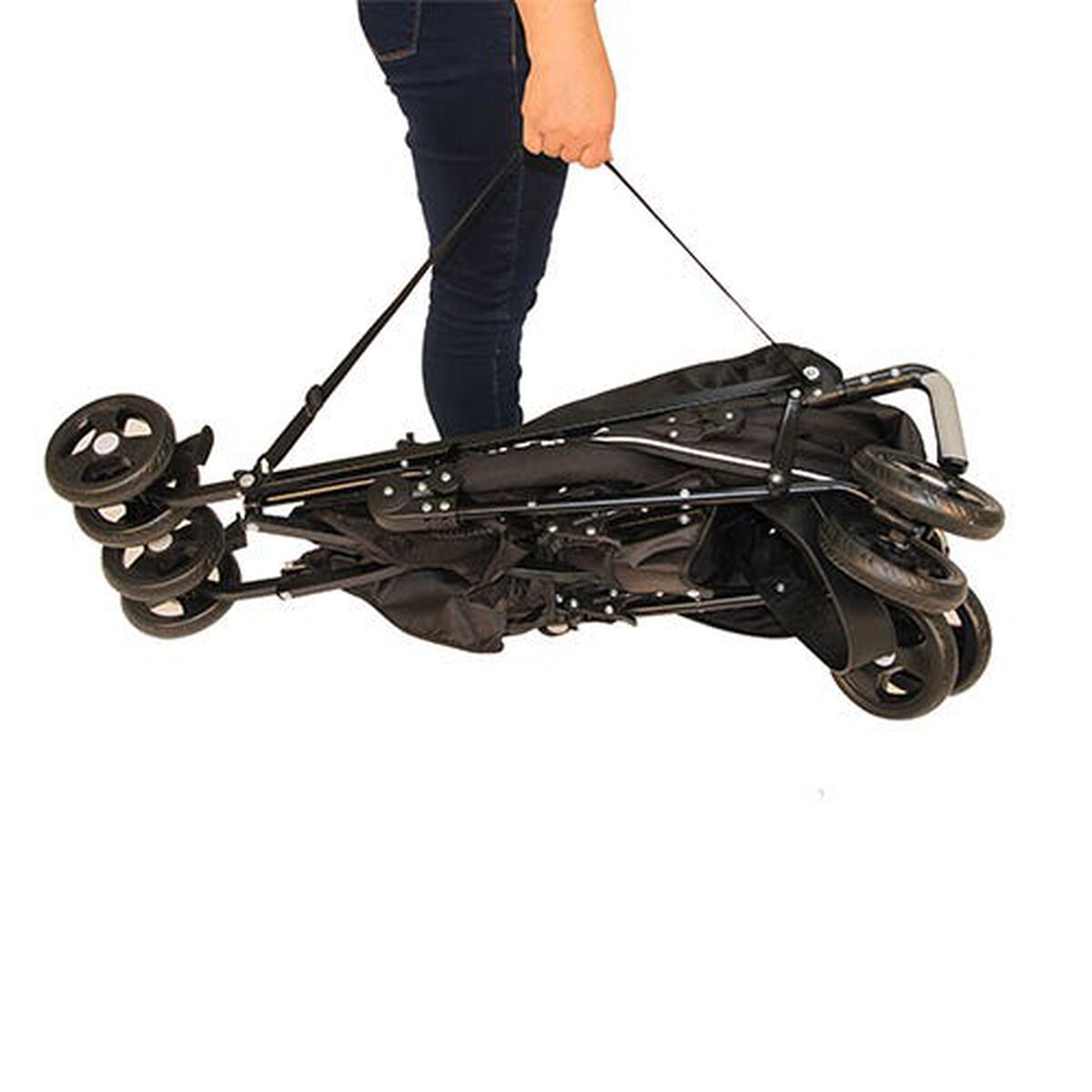Coche Paragua Negro Bebeglo