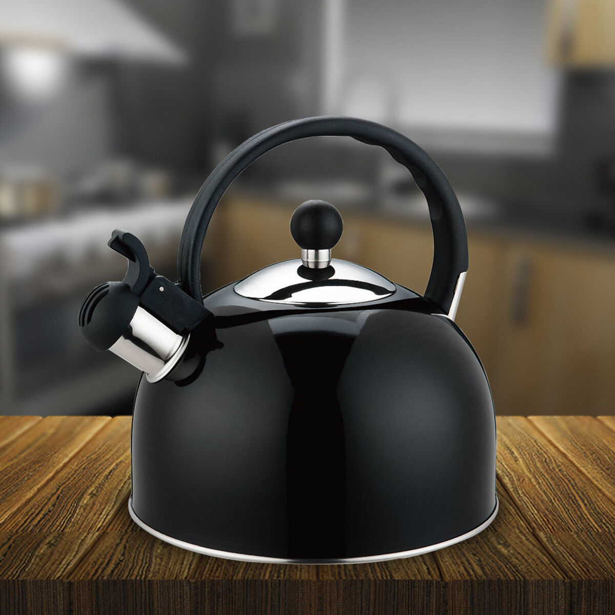 Tetera Acero Inoxidable Cuisine Minerve Negro 3 lt.