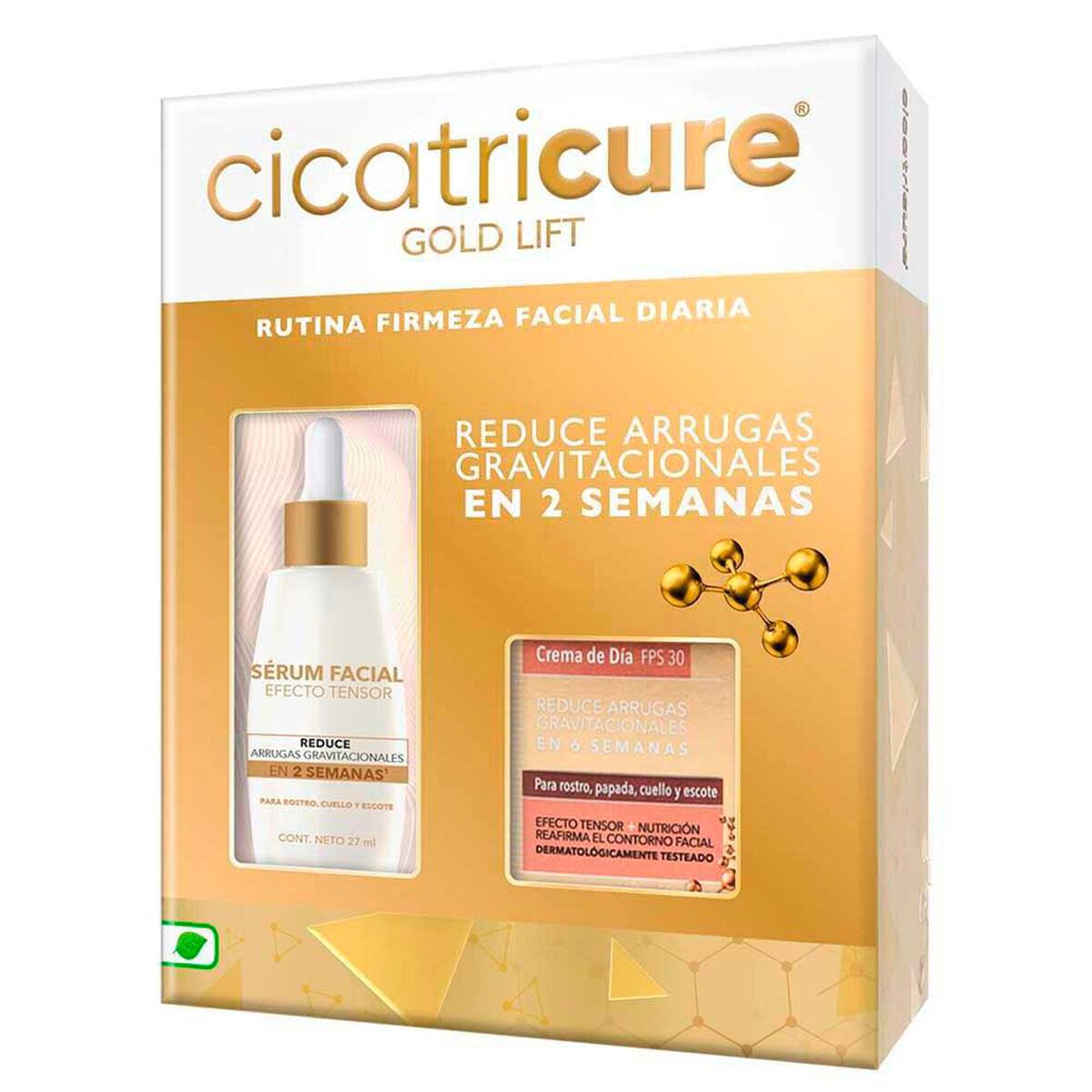 Pack Cicatricure Crema Gold Lift De D&iacute;a + Serum Efecto Lifting