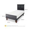 Cama Europea CIC 1 Plaza Smart + Respaldo Torino Negro