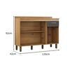 Mueble de Cocina Base Vekkahome Sao Luis 1 Cajón 3 Puertas Gris