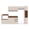 Kit Cocina Modular Premier Vekkahome 10 Puertas 3 Cajones Beige