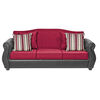 Juego de Living Innovamuebles Azucena Sofá 3 Cuerpos + Dos Sillones 1 Cuerpo Burdeo 