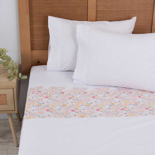 Juego de Sábanas Estampado Mashini 180 Hilos 2 Plazas Garden