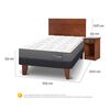 Cama Europea CIC 1,5 Plazas Anatomic + Respaldo +  Velador New Villarrica