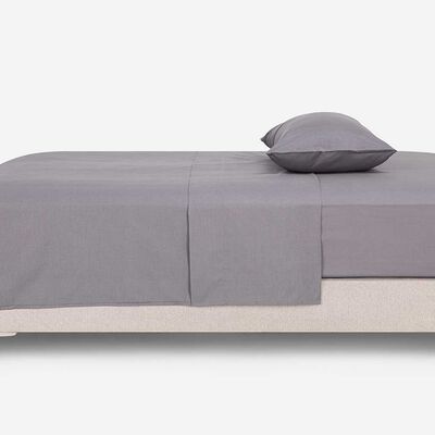 Imagen 2 del producto Juego de Sábanas Rosen 144 Hilos 1,5 Plazas Polycotton Lisa Grafito