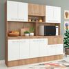 Mueble de Cocina Vekkahome Buck 1 Cajón 12 Puertas Café