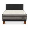 Cama Europea Belsogno 1,5 Plazas Signature + Respaldo Black
