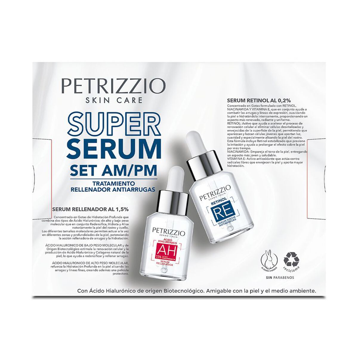 Set Super Serum AM/PM Ácido Hialurónico + Retinol