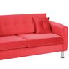 Juego de Living Bodevir New Retro Felpa 12 Sof&aacute; 3 Cuerpos + Dos Pouf 1 Cuerpo Rojo