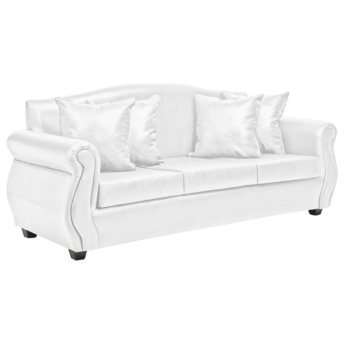 Juego de Living Innovamuebles Azucena Sofá 3 Cuerpos + Sofá 2 Cuerpos Blanco 