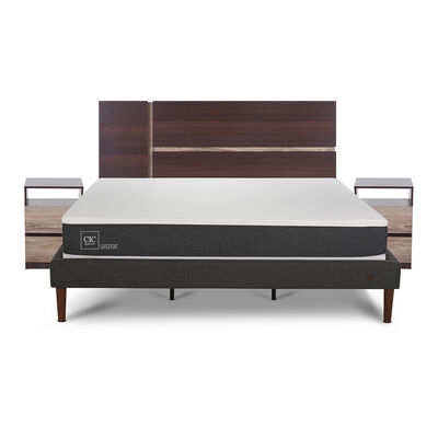 Imagen 1 del producto Cama Europea CIC King New Ortopedic + Respaldo Enio + 2 Veladores