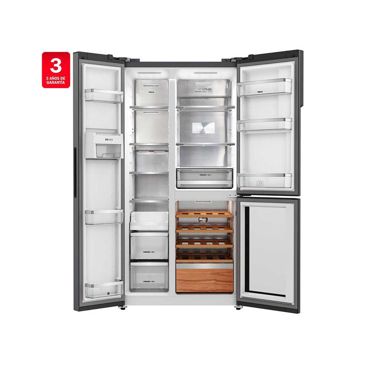 Refrigerador Side by Side Teka RLF 85950 GBK 421 lts. Negro