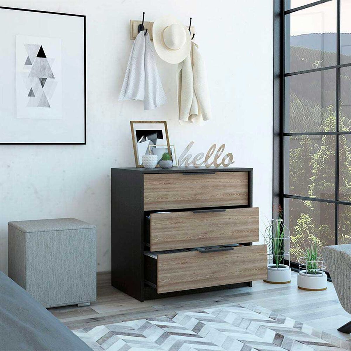 C&oacute;moda TuHome Kaia 3 Cajones