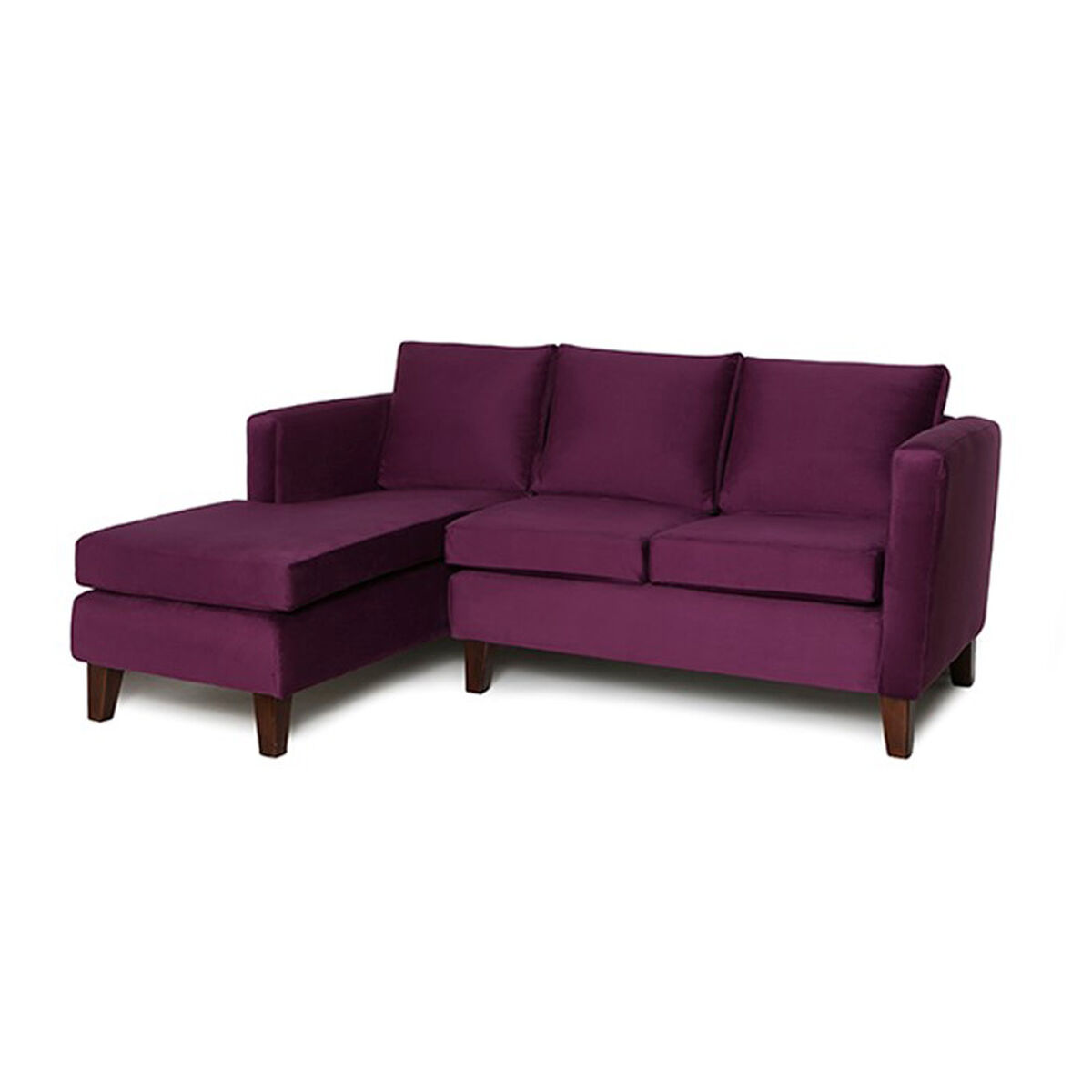 Sof&aacute; Seccional Barra Design Mila Izquierdo 3 Cuerpos Morado