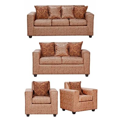 Imagen 1 del producto Juego de Living Black Factory Ezeiza Sofá 3 Cuerpos + Sofá 2 Cuerpos + Dos Sillones 1 Cuerpo Terracota