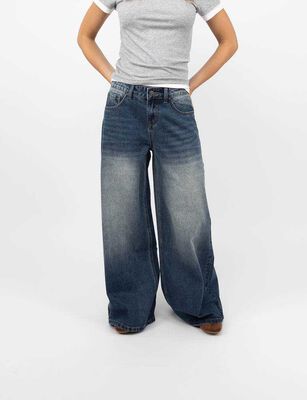 Imagen 1 del producto Jeans Wide Led Mujer Icono Indigo