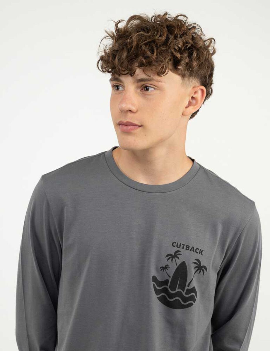 Polera Manga Larga Hombre Cutback