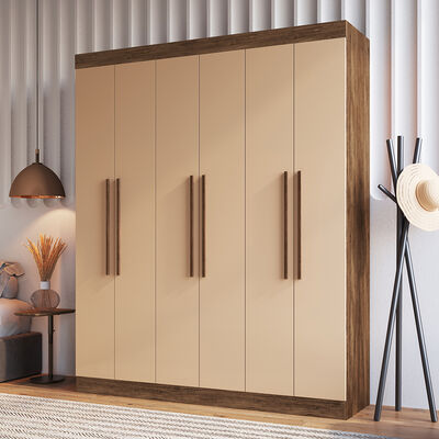 Imagen 2 del producto Clóset Exit New York 6 Puertas 2 Cajones Castaño y Beige