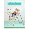 Silla de Comer Multiposiciones Plegable Rosada Lubabycas