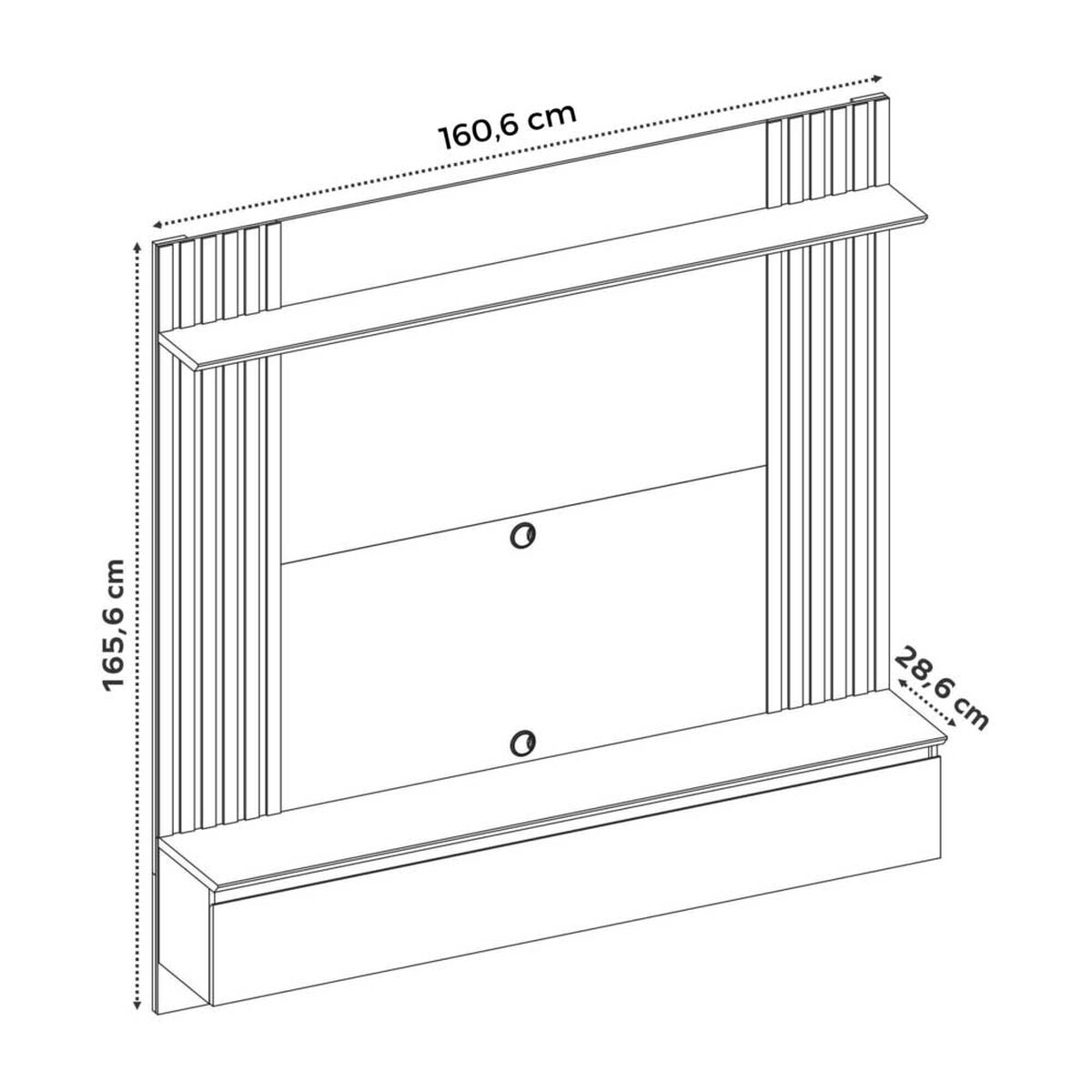 Panel TV Home Mobili Matta Hasta 65" Off White/Freijo