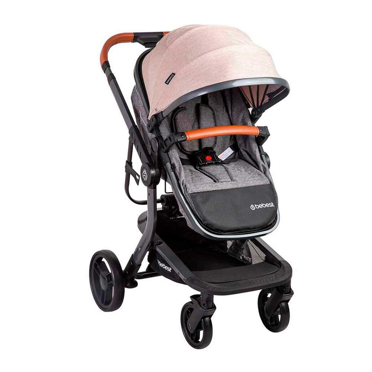 Coche Cuna Travel System Bebe Taurus con Base Beige Bebesit