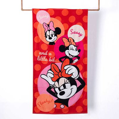 Toalla de Playa Infantil Disney Classy Minnie 70 x 140 cm