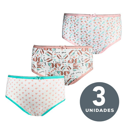 Pack 3 Calzones Niña Monarch Color-3, Color-4, Color-1