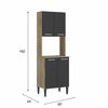Mueble de Cocina Roca Arizona 4 Puertas Negro