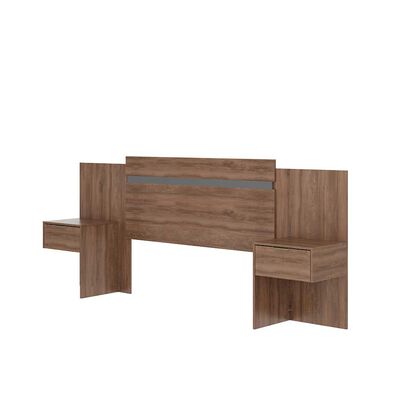 Imagen 1 del producto Respaldo 2 Plazas + 2 Veladores Roca Parana Canela Titanio