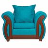 Juego de Living Ruzam Mobel Isidora Sof&aacute; 3 Cuerpos + Dos Sillones 1 Cuerpo Lino Turquesa