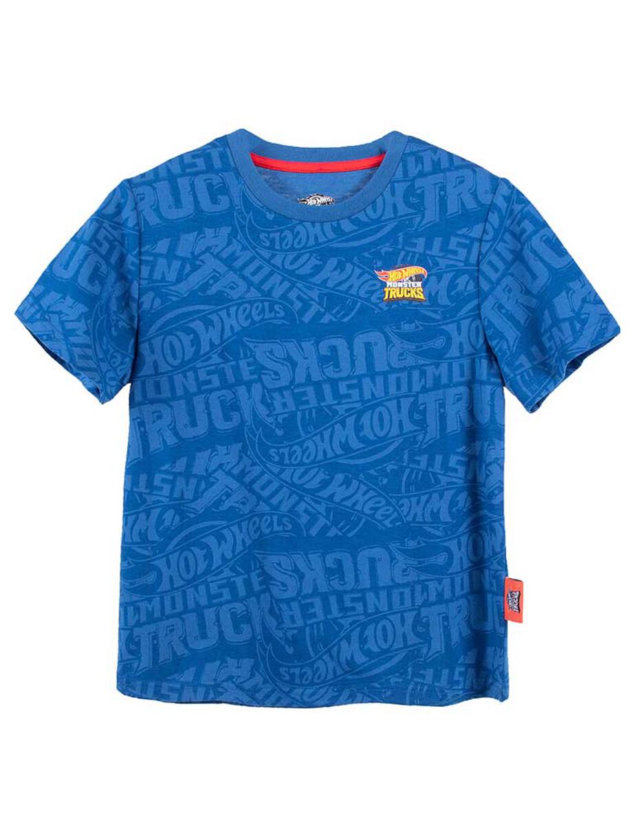 Polera de Algodón Niño Hot Wheels