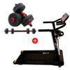 Trotadora Eléctrica Plegable Lemma 1.5HP + Set de Mancuernas K-FIT con Barra Ajustable 20Kg