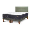 Cama Europea CIC Base Dividida 2 Plazas Grand Premium + Respaldo Milan Olivo