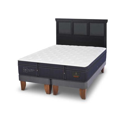 Imagen 2 del producto Cama Europea CIC Base Dividida King Grand Premium + Respaldo Torino Negro