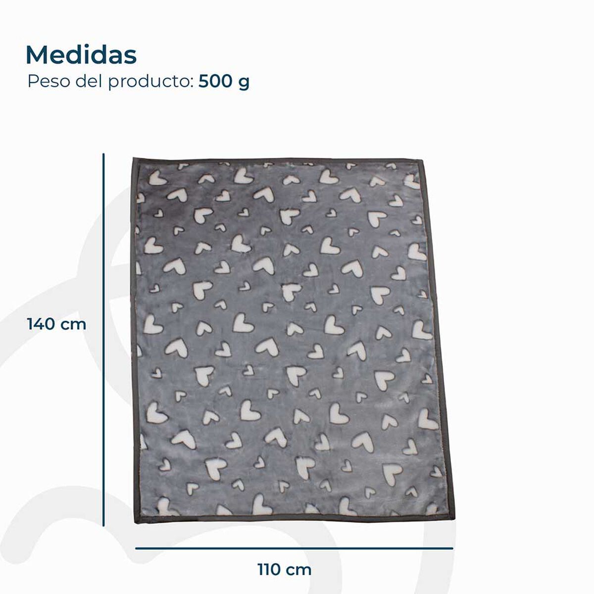 Cubre Bebé Corazones Gris Bebesit