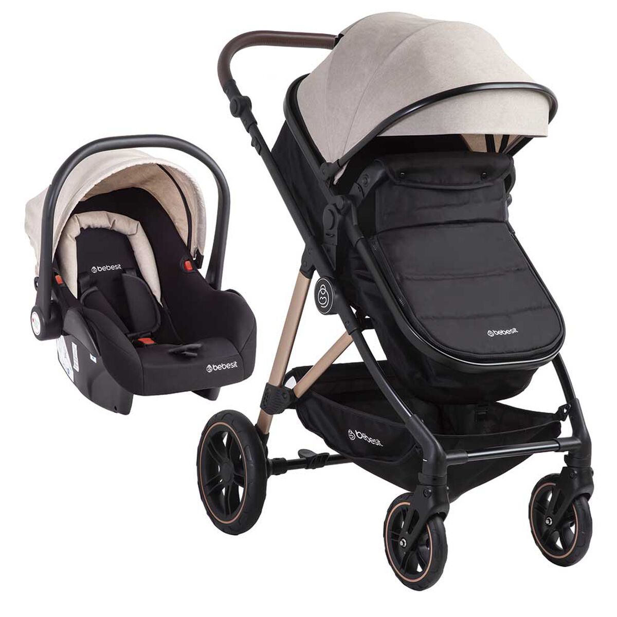 Coche Travel System Neo Beige Bebesit