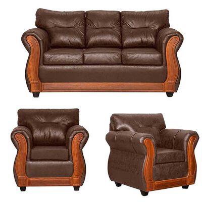 Imagen 1 del producto Juego de Living Black Factory Toronto 5 Cuerpos Chocolate