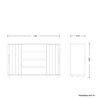 Cómoda Vekkahome Evidenza 4 Cajones 2 Puertas Café y Negro
